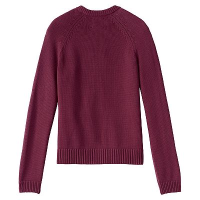 Girls 4-16 Lands' End School Uniform Zip Front Cardigan Sweater - Main Image