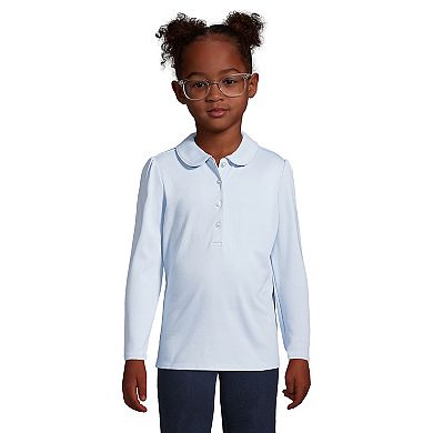 Girls 2-16 Lands' End School Uniform Long Sleeve Peter Pan Collar Polo Shirt