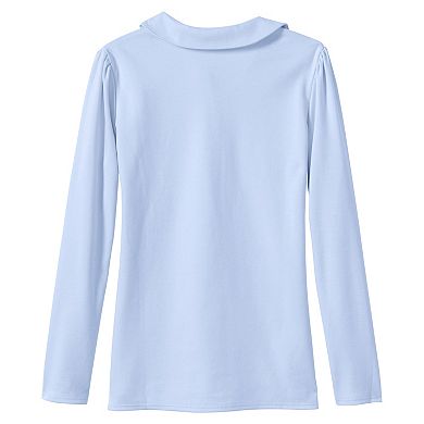 Girls 2-16 Lands' End School Uniform Long Sleeve Peter Pan Collar Polo Shirt