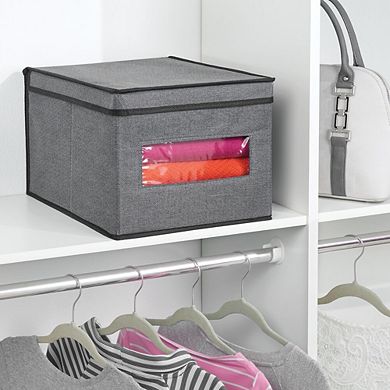 mDesign Soft Fabric Closet Storage Organizer Box - 6 Pack
