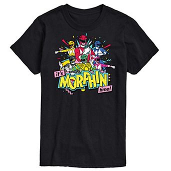 Big & Tall Power Rangers Morphin Time Group Graphic Tee