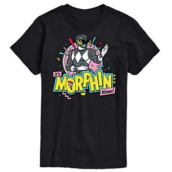 Big & Tall Power Rangers Morphin Time Black Graphic Tee