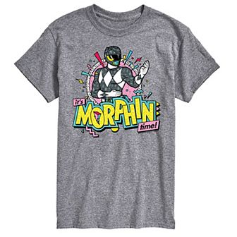 Big & Tall Power Rangers Morphin Time Black Graphic Tee