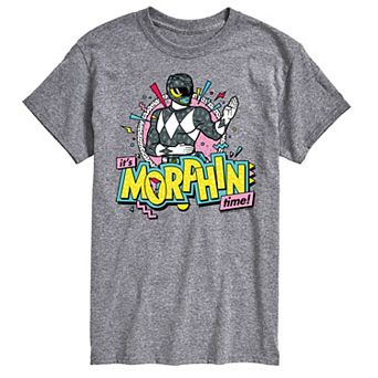 Big & Tall Power Rangers Morphin Time Black Graphic Tee