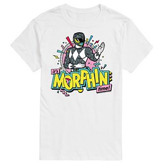 Big & Tall Power Rangers Morphin Time Black Graphic Tee