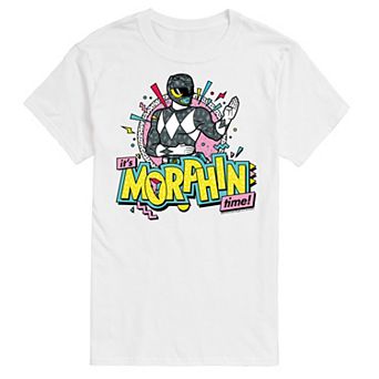 Big & Tall Power Rangers Morphin Time Black Graphic Tee