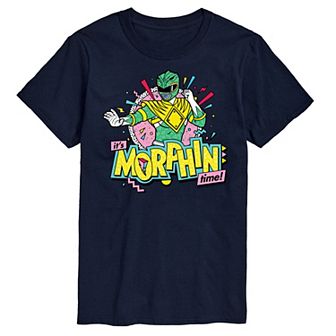 Big & Tall Power Rangers Morphin Time Green Graphic Tee