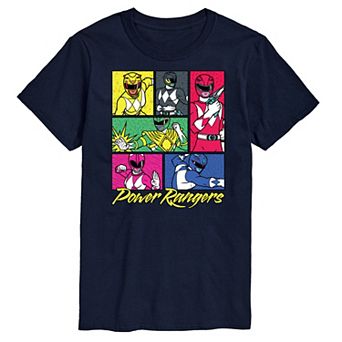 Big & Tall Power Rangers Grid Graphic Tee