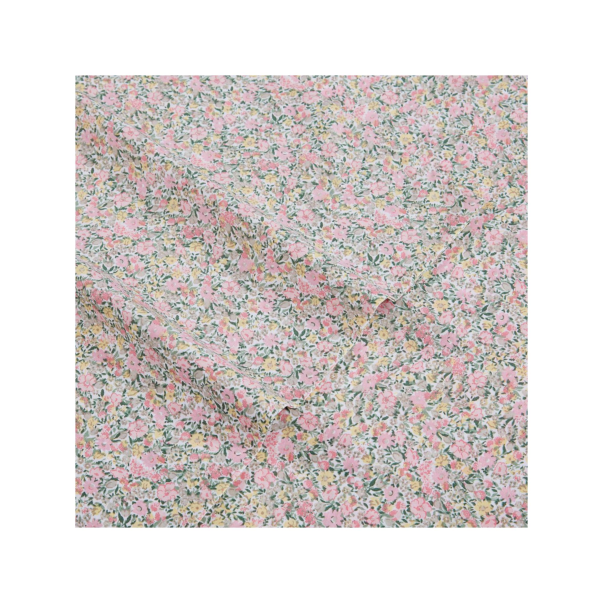Laura Ashley Percale Floral Sheet Set, Loveston Pink