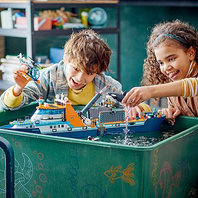 LEGO City Arctic Explorer Ship Floatable Building Toy Set 60368 (815 Pieces)