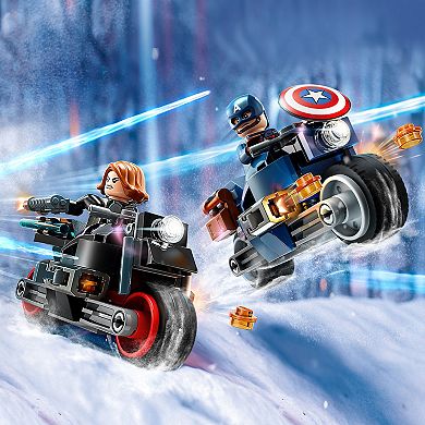 LEGO Marvel Black Widow & Captain America Motorcycles Playset 76260 (130 Pieces)