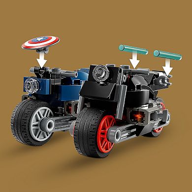 LEGO Marvel Black Widow & Captain America Motorcycles Playset 76260 (130 Pieces)