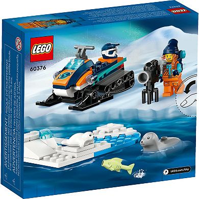 LEGO City Arctic Explorer Snowmobile Building Toy Set 60376 (70 Pieces)