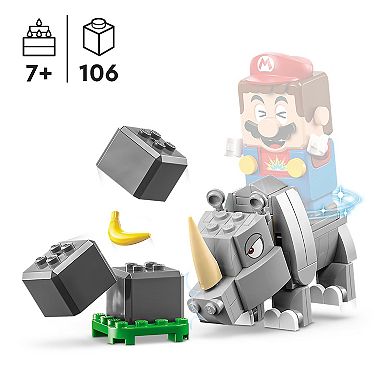 LEGO Super Mario Rambi the Rhino Expansion Set Building Toy 71420 (106 Pieces)