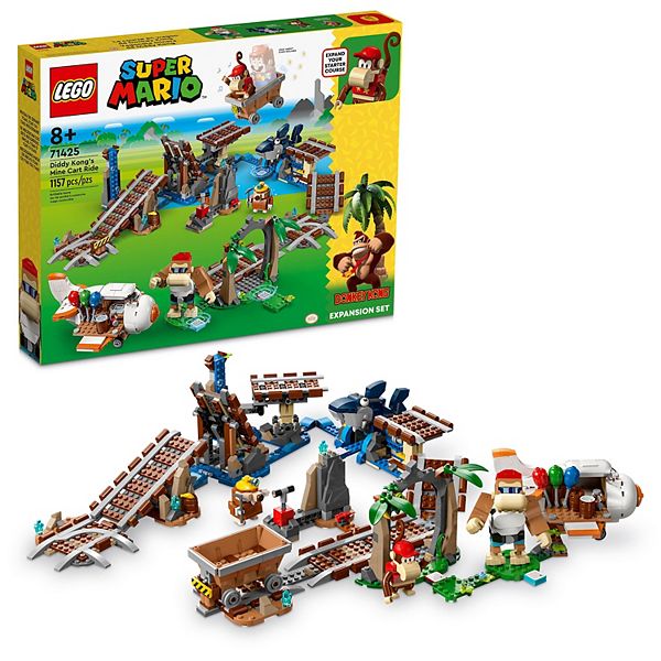 LEGO Super Mario Diddy Kong s Mine Cart Ride Expansion 71425 Building Toy Set 1157 Pieces