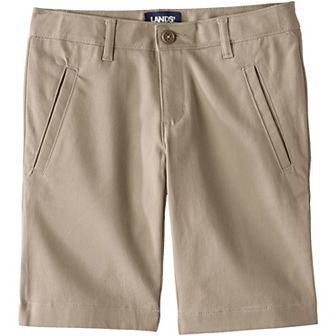Girls 4-16 Lands' End School Uniform Stretch Chino Bermuda Shorts