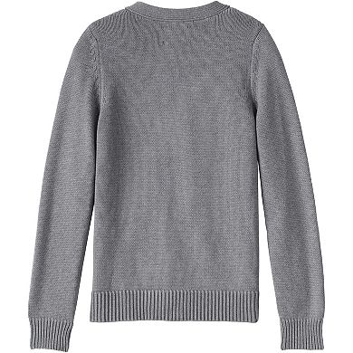 Girls 2-16 Lands' End School Uniform Cotton Modal Button Front Cardigan Sweater