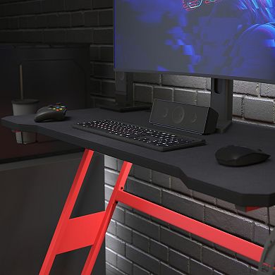 Emma and Oliver Tyr Mega Size PC Gaming Mouse Pad with Micro Weave Cloth Surface, Anti-Slip Rubber Backing and Cable Management