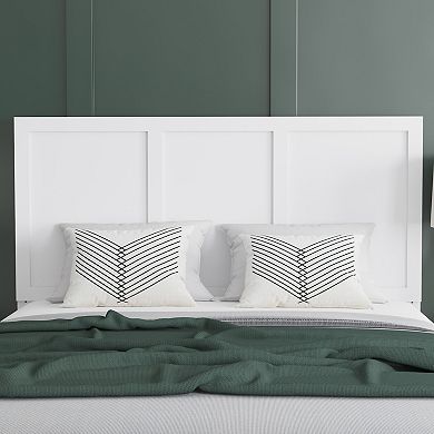 Emma and Oliver Omar Paneled Wooden Adjustable Headboard Only