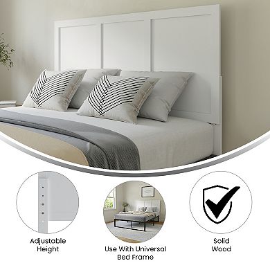 Emma and Oliver Omar Paneled Wooden Adjustable Headboard Only