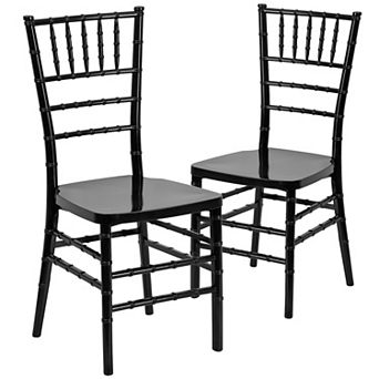 Emma and Oliver 2 Pack PREMIUM Resin Stacking Chiavari Chair