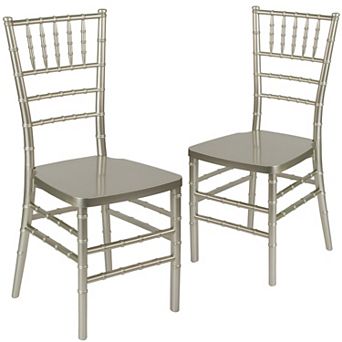 Emma and Oliver 2 Pack PREMIUM Resin Stacking Chiavari Chair