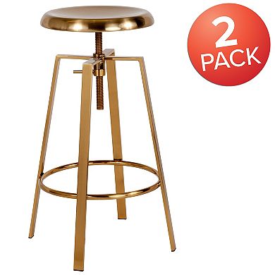 Emma and Oliver Industrial Style Barstool with Swivel Lift Adjustable Height Seat