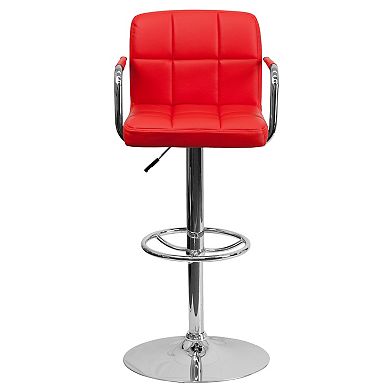 Emma And Oliver Adjustable Bar Stools Set Of 2 counter Height Barstools With Back And Armrest