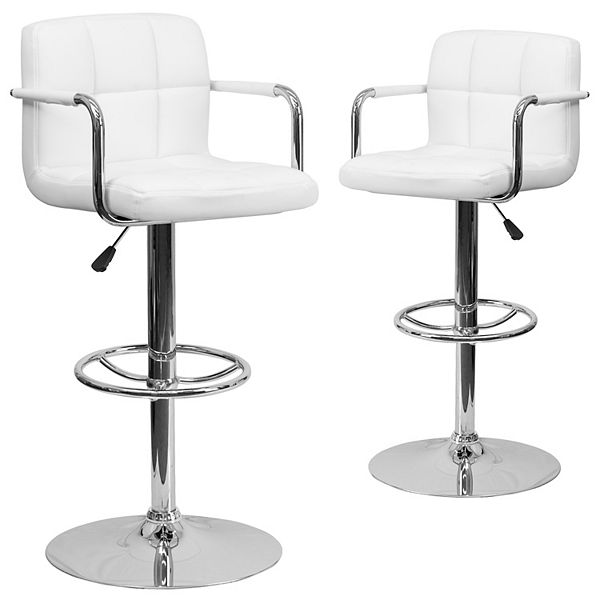 Emma and Oliver Adjustable Bar Stools Set of 2 Counter Height Barstools