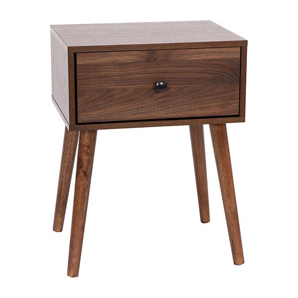 Emma and Oliver Beverly MidCentury Modern Wooden Night Stand with Soft