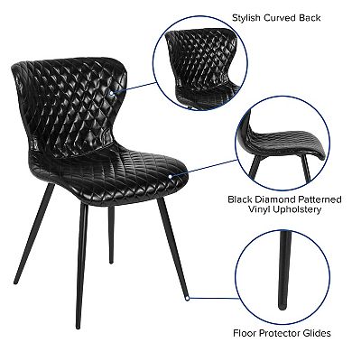 Emma and Oliver 4 Pack Contemporary Upholstered Side Chair