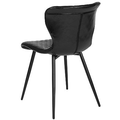 Emma and Oliver 4 Pack Contemporary Upholstered Side Chair