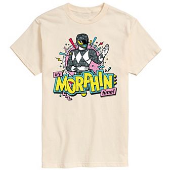 Men's Power Rangers Morphin Time Black Graphic Tee
