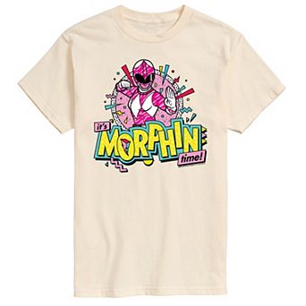 Men's Power Rangers Morphin Time Pink Graphic Tee