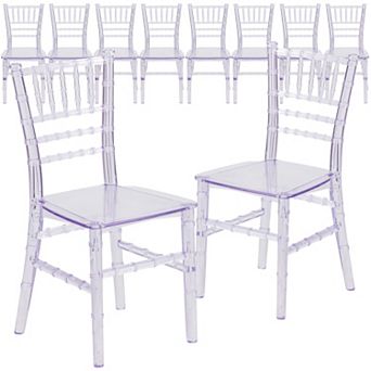 Emma and Oliver 10 pk Indoor/Outdoor Child's Resin Chiavari for Home or Home Based Business