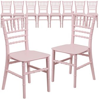 Emma and Oliver 10 pk Indoor/Outdoor Child's Resin Chiavari for Home or Home Based Business