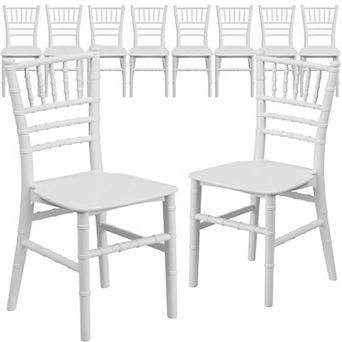 Emma and Oliver 10 pk Indoor/Outdoor Child's Resin Chiavari for Home or Home Based Business