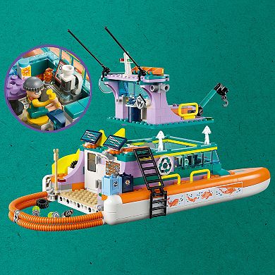 LEGO Friends Sea Rescue Boat Dolphin Building Toy 41734 (717 Pieces)