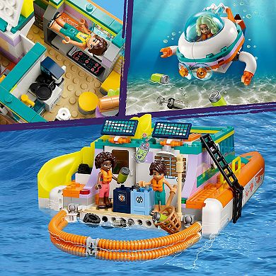 LEGO Friends Sea Rescue Boat Dolphin Building Toy 41734 (717 Pieces)