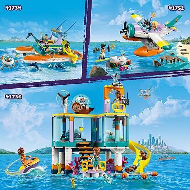 LEGO Friends Sea Rescue Center Pretend Vet Building Toy 41736 (376 Pieces)