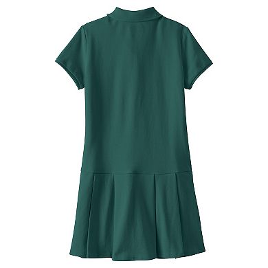 Girls 2-16 Lands' End Short Sleeve Mesh Pleated Polo Dress School Uniform