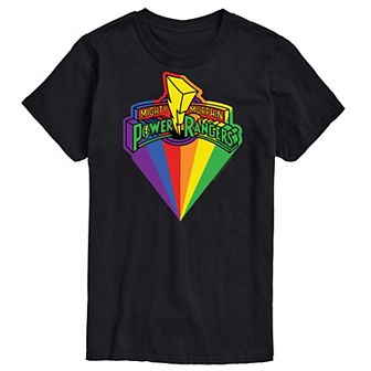 Big & Tall Power Rangers Retro Pride Logo Graphic Tee