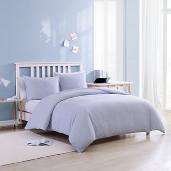 Poppy & Fritz Oxford Stripe Blue Duvet Cover Set with Sham