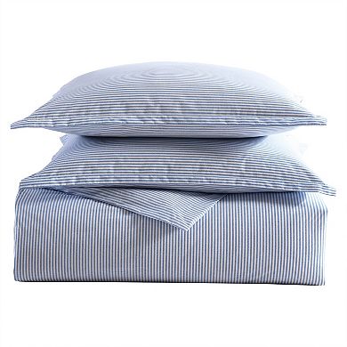 Poppy & Fritz Oxford Stripe Blue Duvet Cover Set with Sham