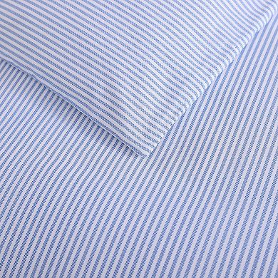 Poppy & Fritz Oxford Stripe Blue Duvet Cover Set with Sham