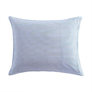 Poppy & Fritz Oxford Stripe Blue Duvet Cover Set with Sham