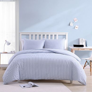 Poppy & Fritz Oxford Stripe Blue Duvet Cover Set with Sham