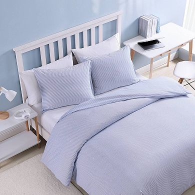 Poppy & Fritz Oxford Stripe Blue Duvet Set with Sham