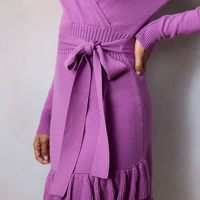 Women's LC Lauren Conrad Sweater Faux-Wrap Mini Dress