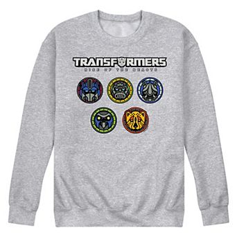 Men's Transformers Logo With Badges Fleece Sweatshirt